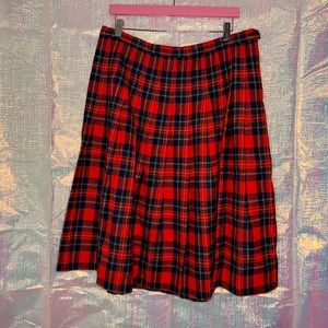 Vintage Pendleton Wool Tartan Plaid Skirt size 14